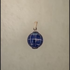 Sterling world globe pendant